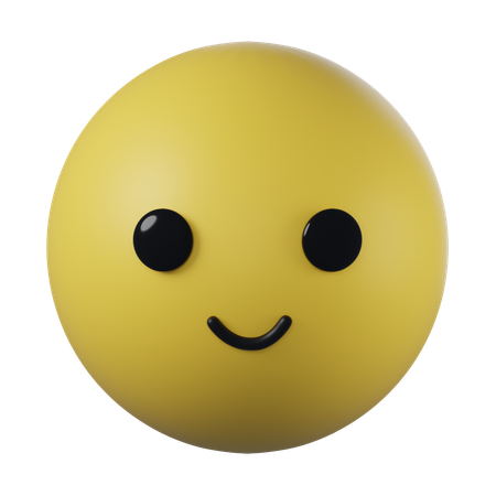 Emoji de cara ligeramente sonriente  3D Icon
