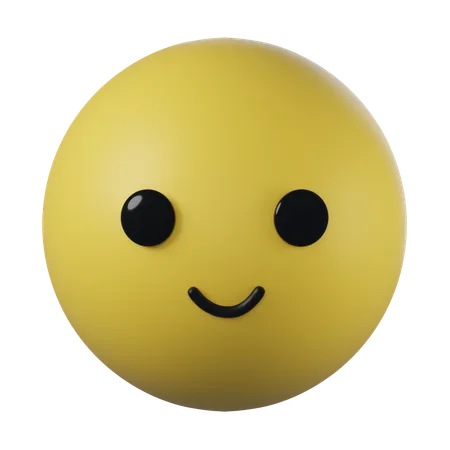 Emoji de cara ligeramente sonriente  3D Icon