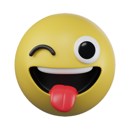 Emoji de cara loca  3D Icon