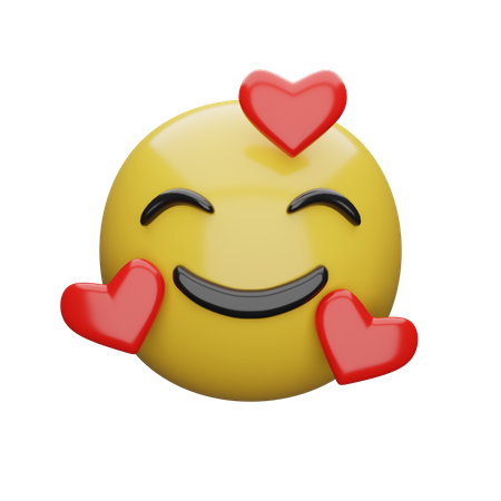 Cara muito feliz  3D Emoji