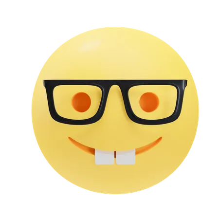 Cara de nerd  3D Icon