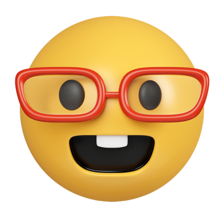 Cara de nerd  3D Icon