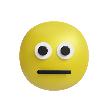 Emoji de cara neutral  3D Icon