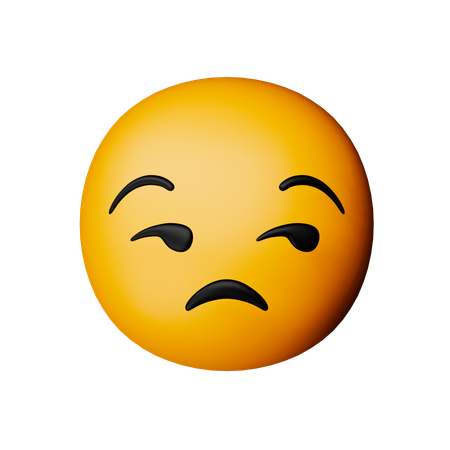 Emoji de cara poco divertida  3D Icon