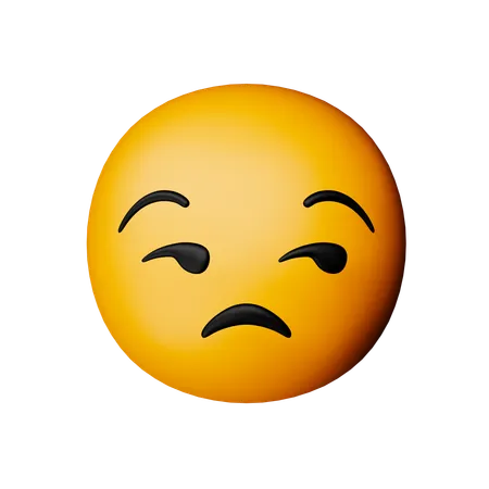 Emoji de cara poco divertida  3D Icon
