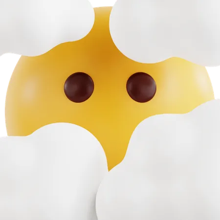 Cara de nubes  3D Icon