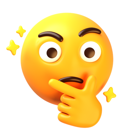 Emoji de cara pensante  3D Icon