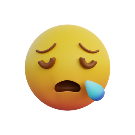 Cara de sono  3D Emoji