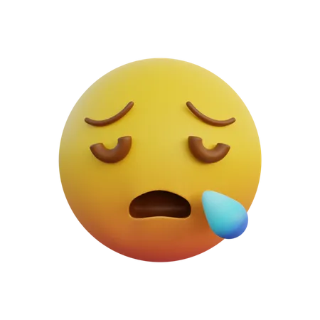 Cara de sono  3D Emoji