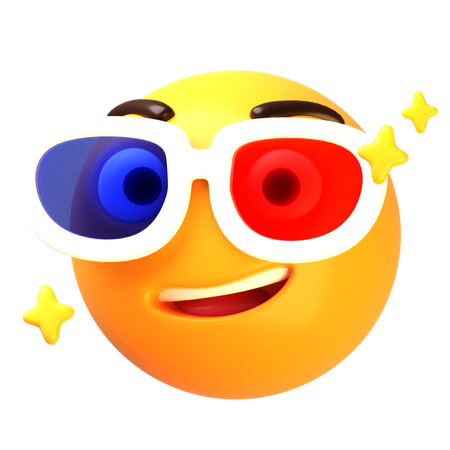 Cara sonriente con gafas de sol  3D Icon