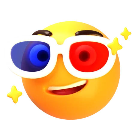 Cara sonriente con gafas de sol  3D Icon