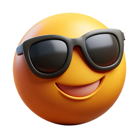 Cara sonriente con emoji de gafas de sol  3D Icon