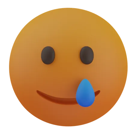 Cara sonriente con lágrima  3D Icon