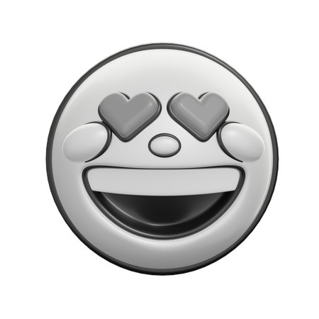 Cara sonriente con ojos de corazón  3D Icon