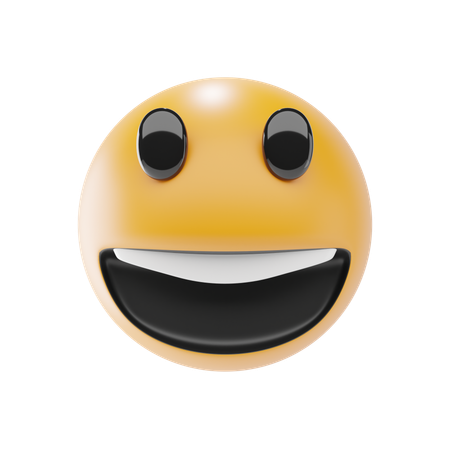 Cara sonriente con ojos grandes  3D Icon