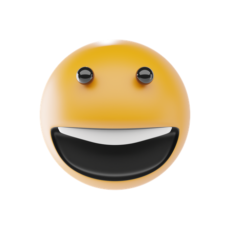 Cara sonriente con ojos grandes  3D Icon