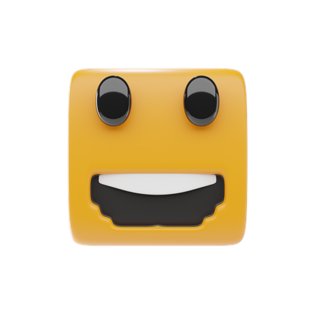 Cara sonriente con ojos grandes  3D Icon