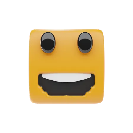 Cara sonriente con ojos grandes  3D Icon