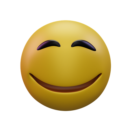 Cara sonriente con ojos sonrientes  3D Icon