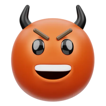Cara sonriente del diablo  3D Emoji
