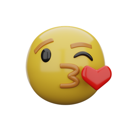 Cara lanzando un beso  3D Emoji