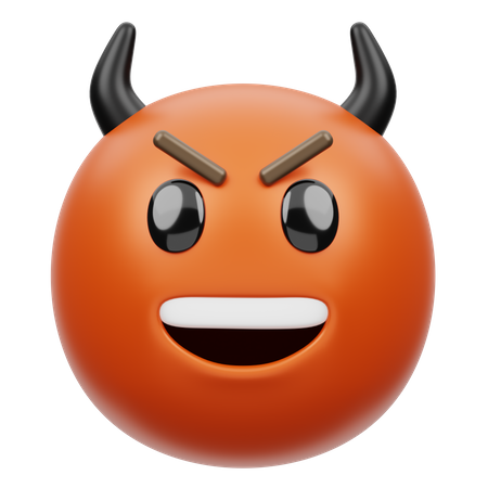 Cara sorridente do diabo  3D Emoji