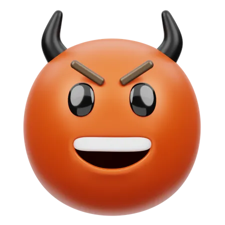 Cara sorridente do diabo  3D Emoji