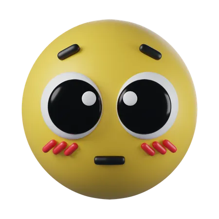 Emoji de cara suplicante  3D Icon