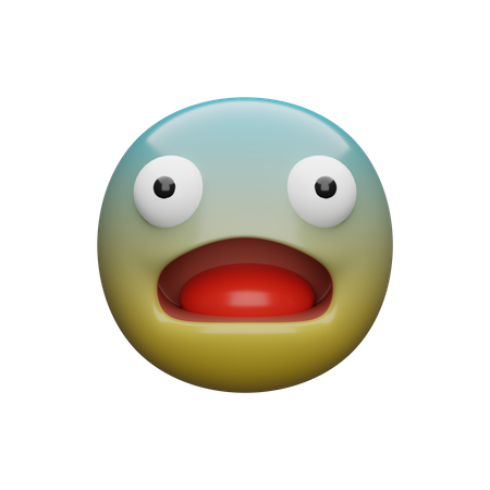 Cara temerosa  3D Icon