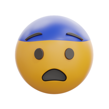 Cara temerosa  3D Icon