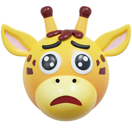 Jirafa cara triste  3D Icon