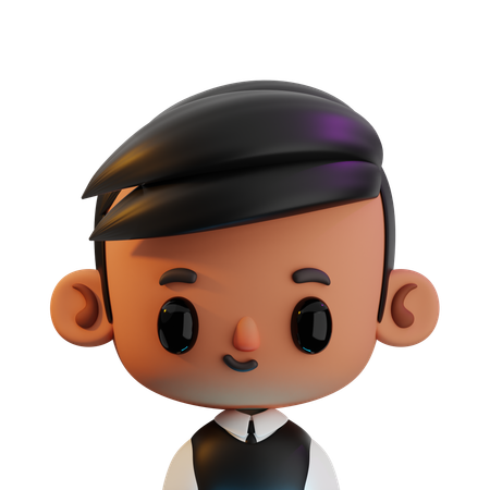 Cara vestindo colete preto  3D Icon