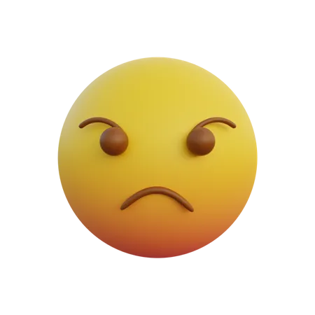 Cara de bravo  3D Emoji