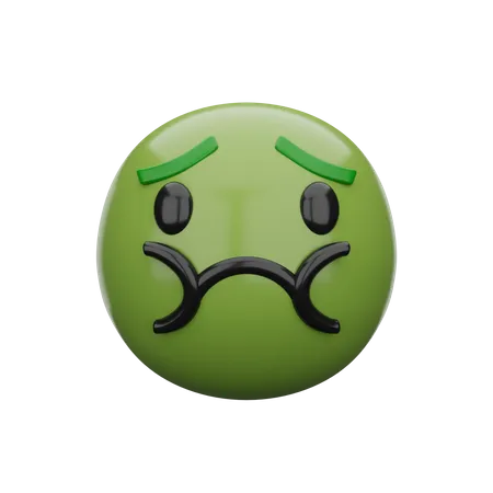 Cara de bravo  3D Emoji