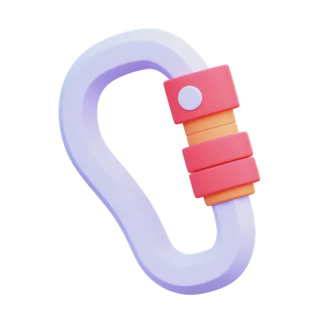 Carabiner Hook  3D Icon