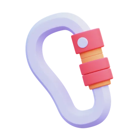 Carabiner Hook 3D Icon