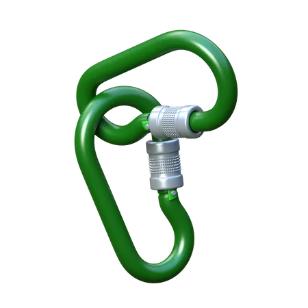 Carabiner Hook 3 D Camping Icon 3D Icon