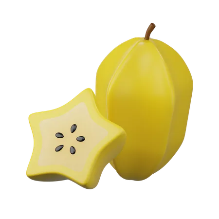 Ícone 3D de carambola  3D Icon