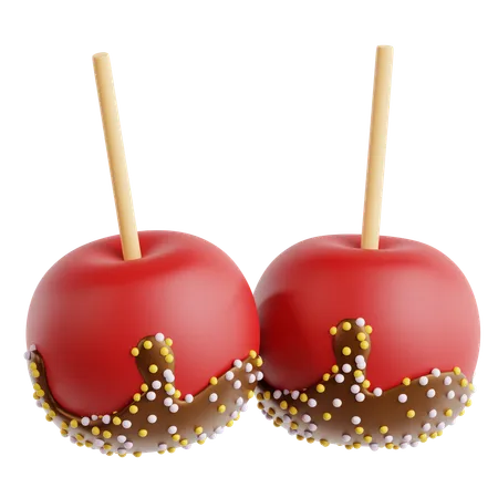 Caramel Apple  3D Icon