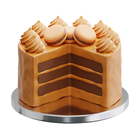 Caramel Cake  3D Icon