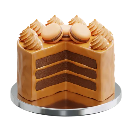 Caramel Cake  3D Icon