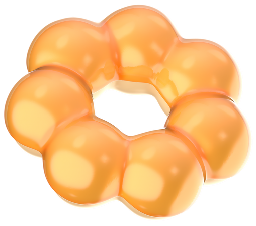 Caramel mochi donut  3D Icon