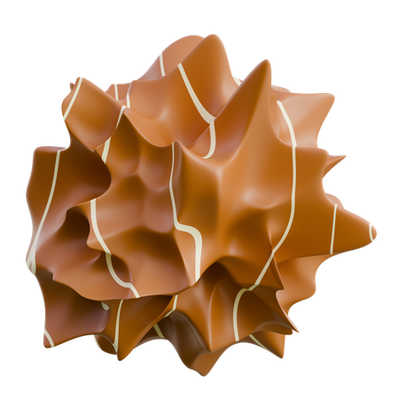 Caramel Shaving Cream Swirl Dessert  3D Icon