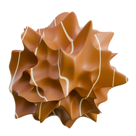 Caramel Shaving Cream Swirl Dessert  3D Icon