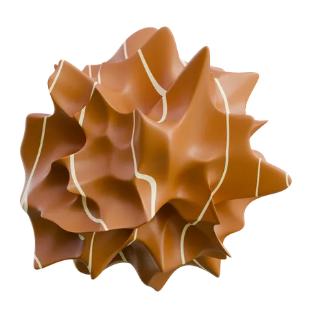 Caramel Shaving Cream Swirl Dessert  3D Icon
