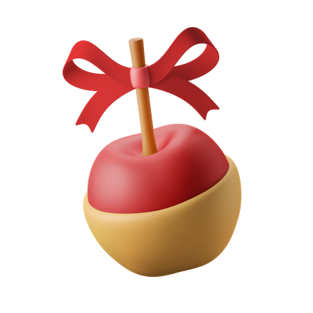 Caramelo de manzana  3D Icon