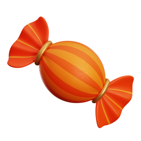 Caramelo de naranja dulce  3D Icon