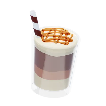 Café com leite caramelo  3D Icon