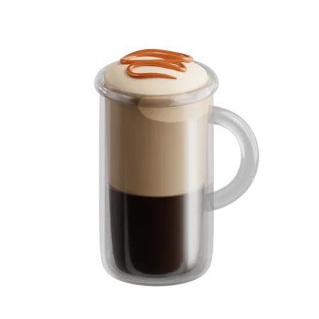 Macchiato com caramelo  3D Icon