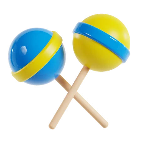 Caramelo de paleta  3D Icon